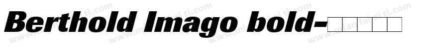 Berthold Imago bold字体转换
